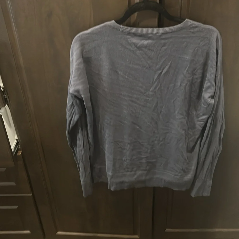 Lot of three loft Sweater size m elephant sweater size L blue cardigan size L - Picture 3 of 9